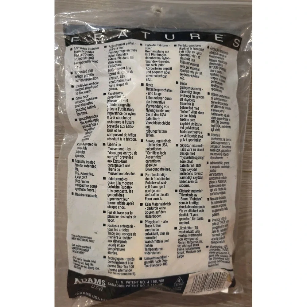 NEW Trace Adams USA 2 Pack White Volleyball‎ Knee Foam Pad Guard Small